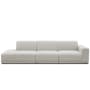 Milan 4 Seater Sofa with Ottoman - Ivory (Fabric) - 6