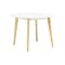 Harold Round Dining Table 1.05m with 4 Oslo Chairs in White - 1