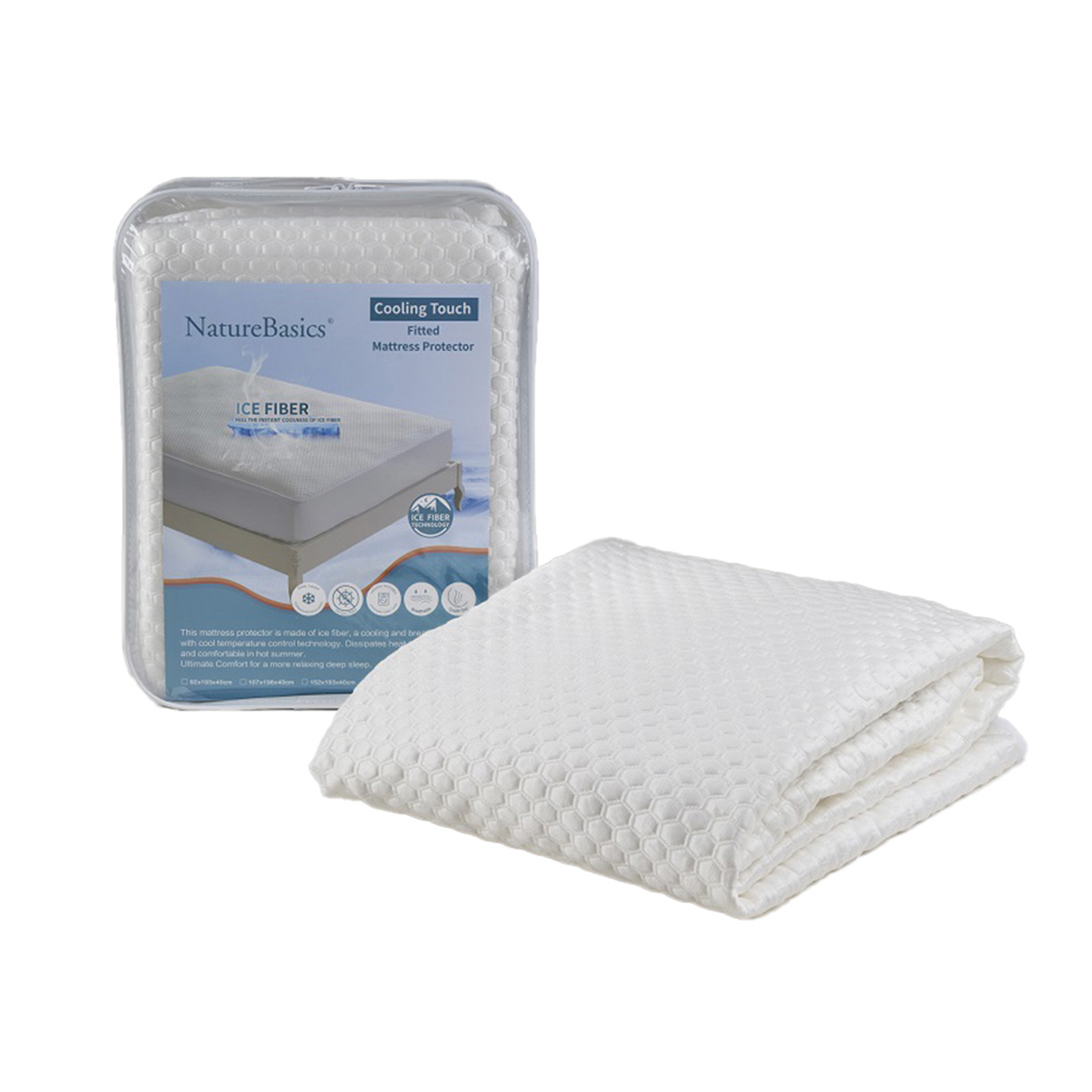 Nature Basics Cooling Touch Fitted Mattress Protector (5 Sizes)