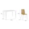 Mizell Dining Table 1.2m in White with 4 Mizell Chairs in Oak - 8
