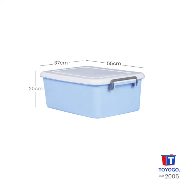 TOYOGO Legent Low Rise Storage Box - 29L (Baby Blue) - 3