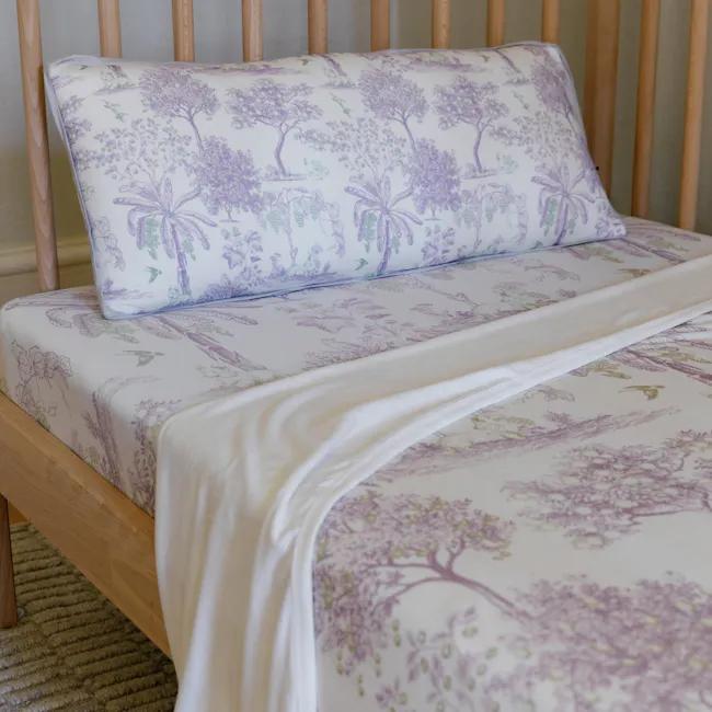 House of Holly Bamboo Crib Sheet - Fruit Toile (Grape) - 4
