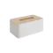 Wooden Tissue Box - White
