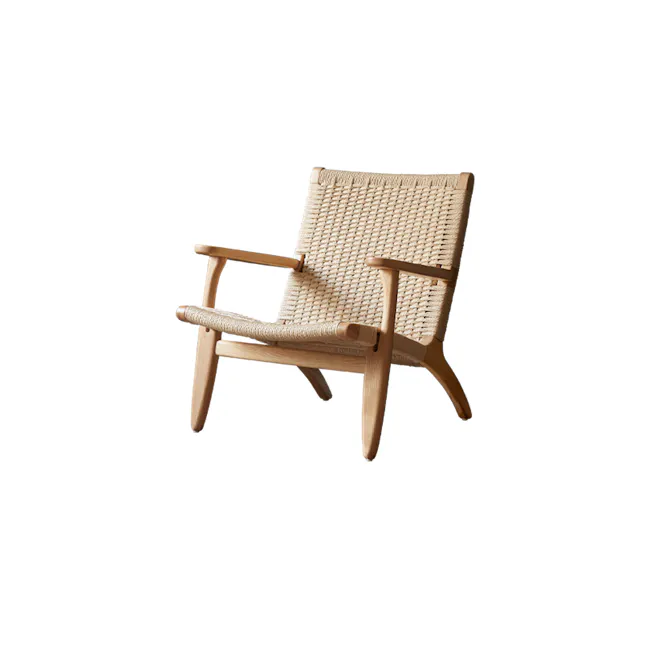 Gretta Rattan Lounge Chair - Natural - 14 - Wicker chair, natural wood finish, comfortable seating, outdoor furniture