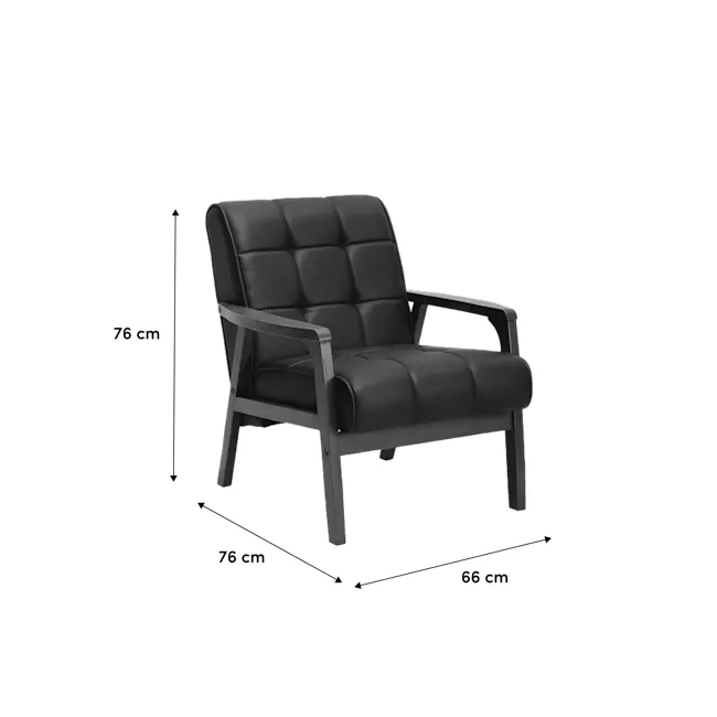 (As-is) Tucson Armchair - Cocoa, Espresso (Faux Leather) - 3 - 20
