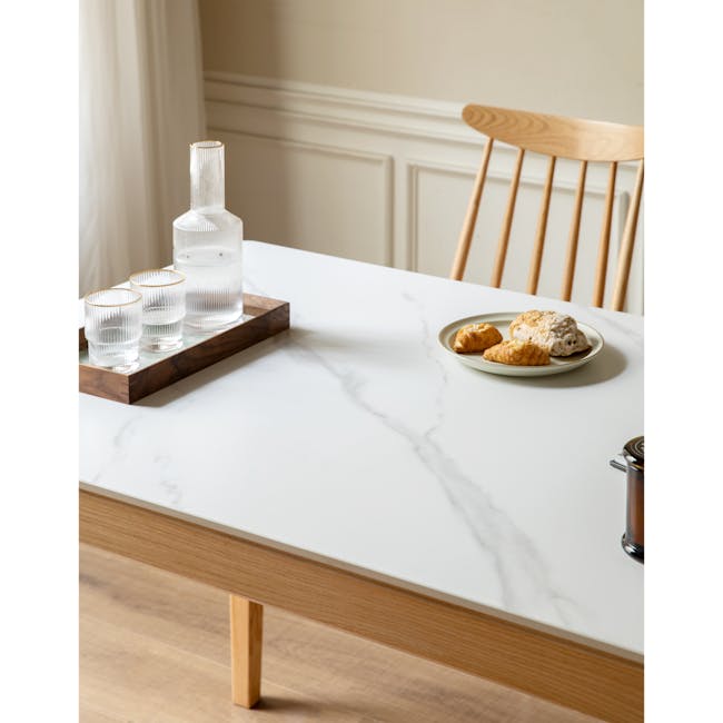 Adelyn Dining Table 1.4m - Oak (Sintered Stone) - 6