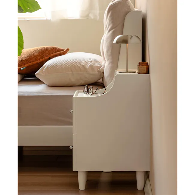 Venie Narrow Bedside Table 0.3m - White - 13