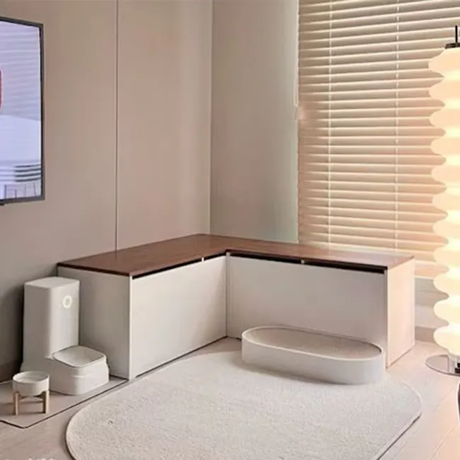 (As-is) Benno Modular Storage Bench 1.2m - Walnut - 9