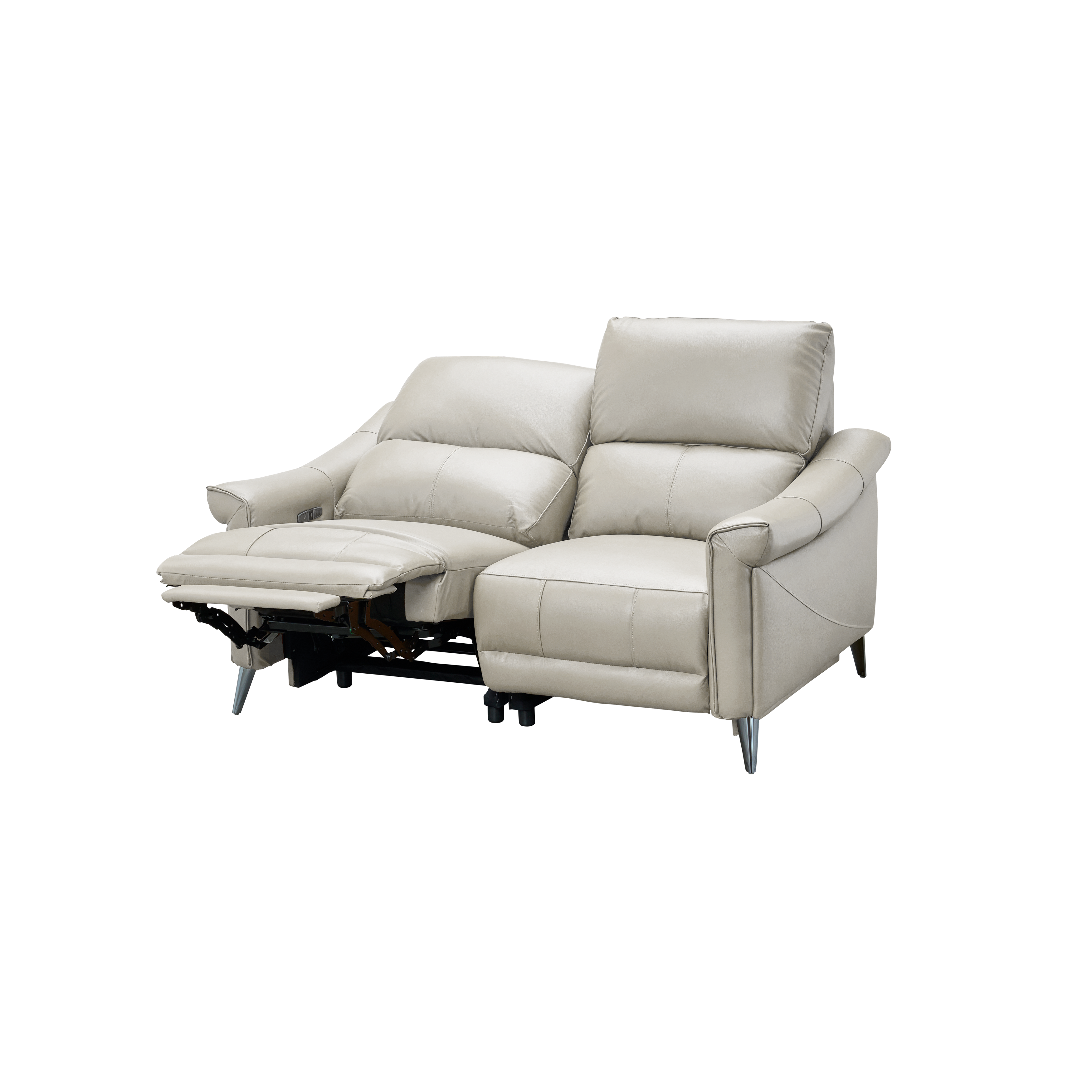 Strato 2 Seater Power Recliner Sofa - Beige (Top Grain Leather) - Zero Wall - Image 1