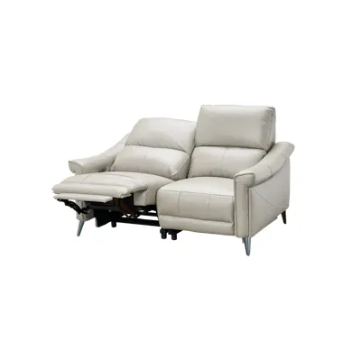 Strato 2 Seater Power Recliner Sofa - Beige (Top Grain Leather) - Zero Wall