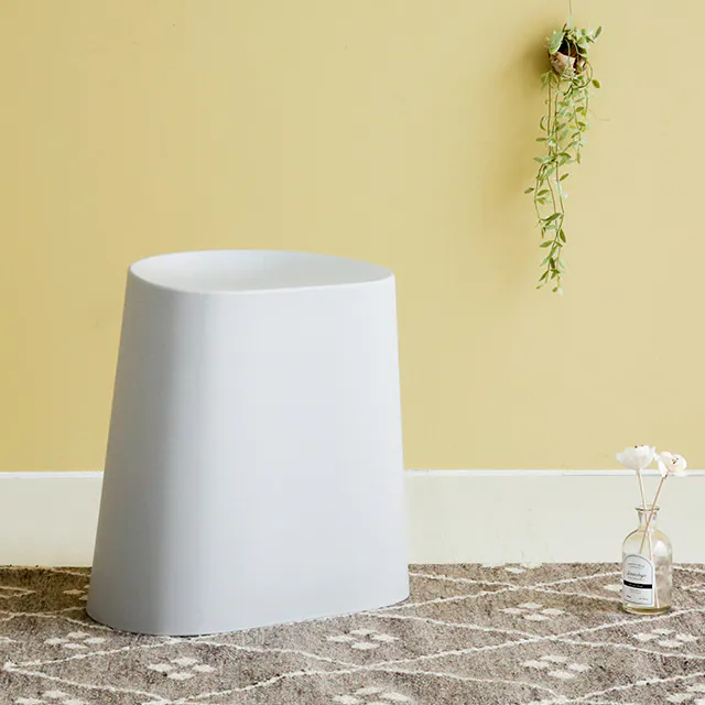 Poly Stackable Stool / Side Table - Grey - 7