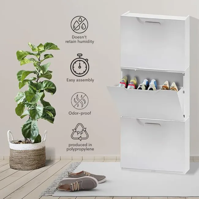 Linea Unika Shoe Rack Stackable Modular - White - 5