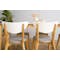 Charmant Dining Table 1.1m in Natural, White with 4 Oslo Chairs in White - 3