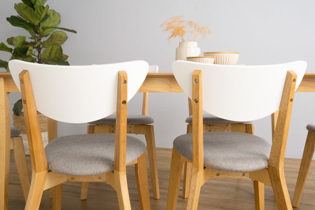 Charmant Dining Table 1.1m - Natural, White - 2