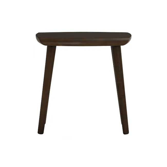 Auna Solid Wood Stool - Smoked Oak - 3