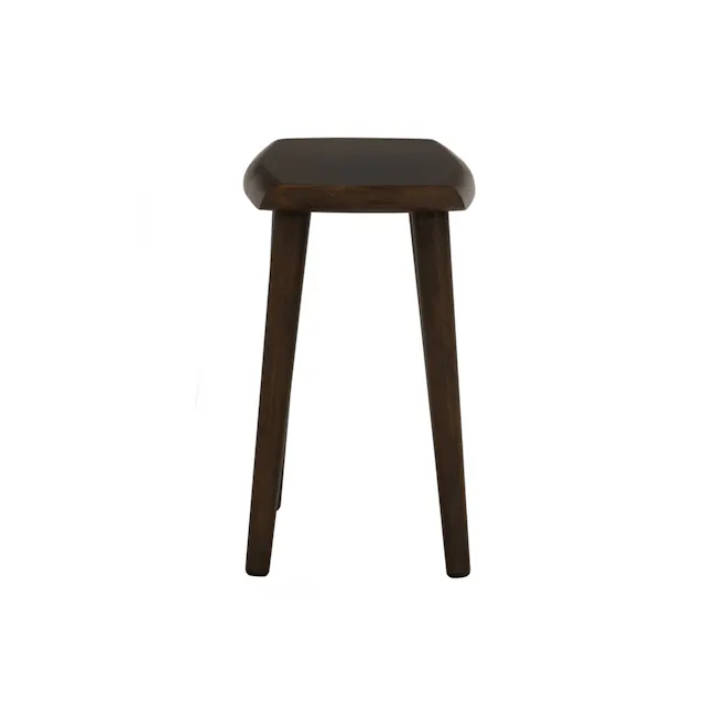 Auna Solid Wood Stool - Smoked Oak - 4