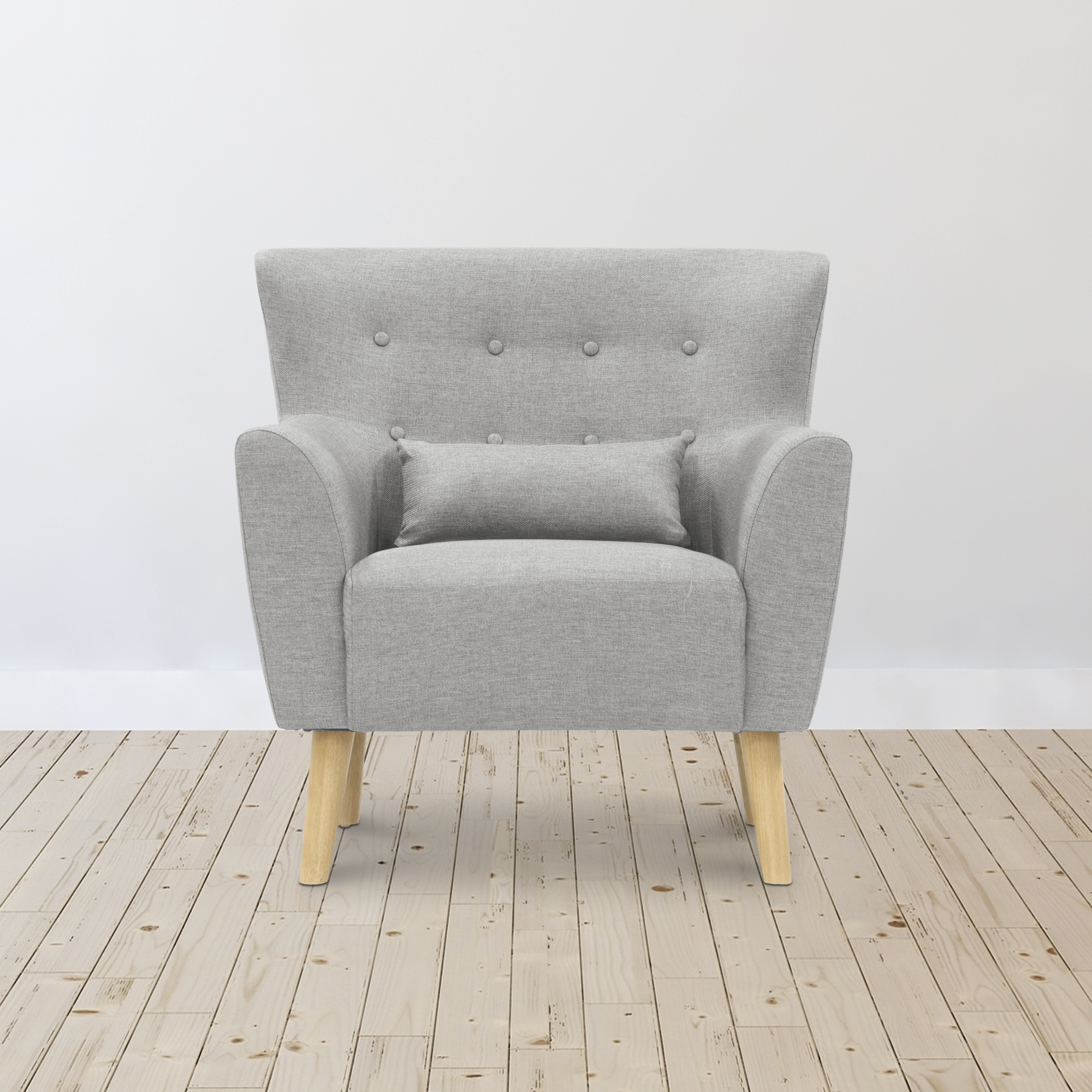 grey bedroom armchair