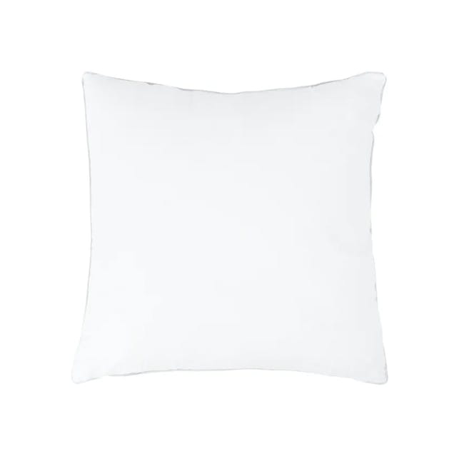 Elly Knitted Cushion with Tassels - Grey - 3