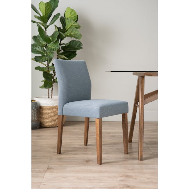 Ladee Dining Chair - Cocoa, Steel Blue - 2