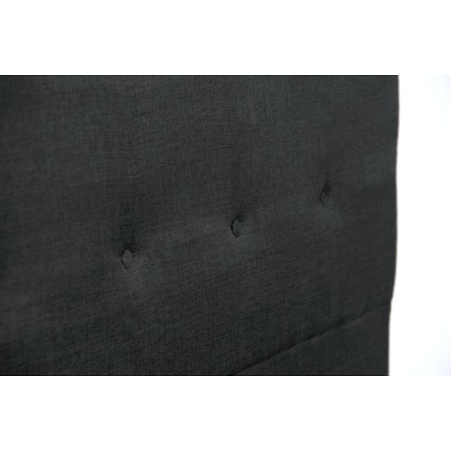 ESSENTIALS Super Single Headboard Box Bed - Smoke (Fabric) - 5