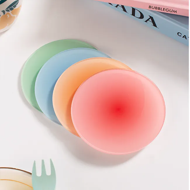 Gradient Round Acrylic Coasters (Set of 4) - 3
