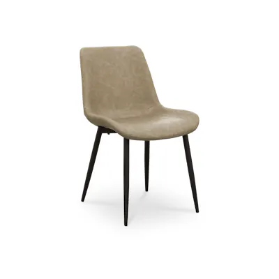 (As-is) Herman Dining Chair - Light Taupe (Faux Leather) - 1