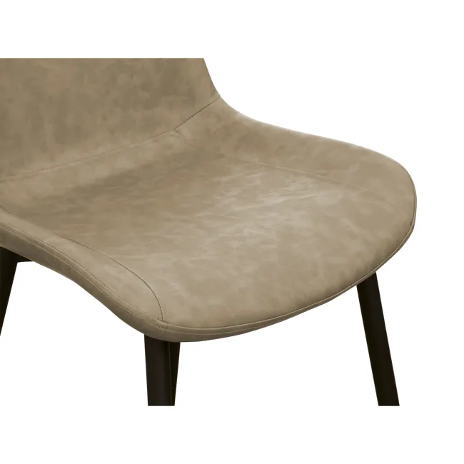 (As-is) Herman Dining Chair - Light Taupe (Faux Leather) - 1 - 8