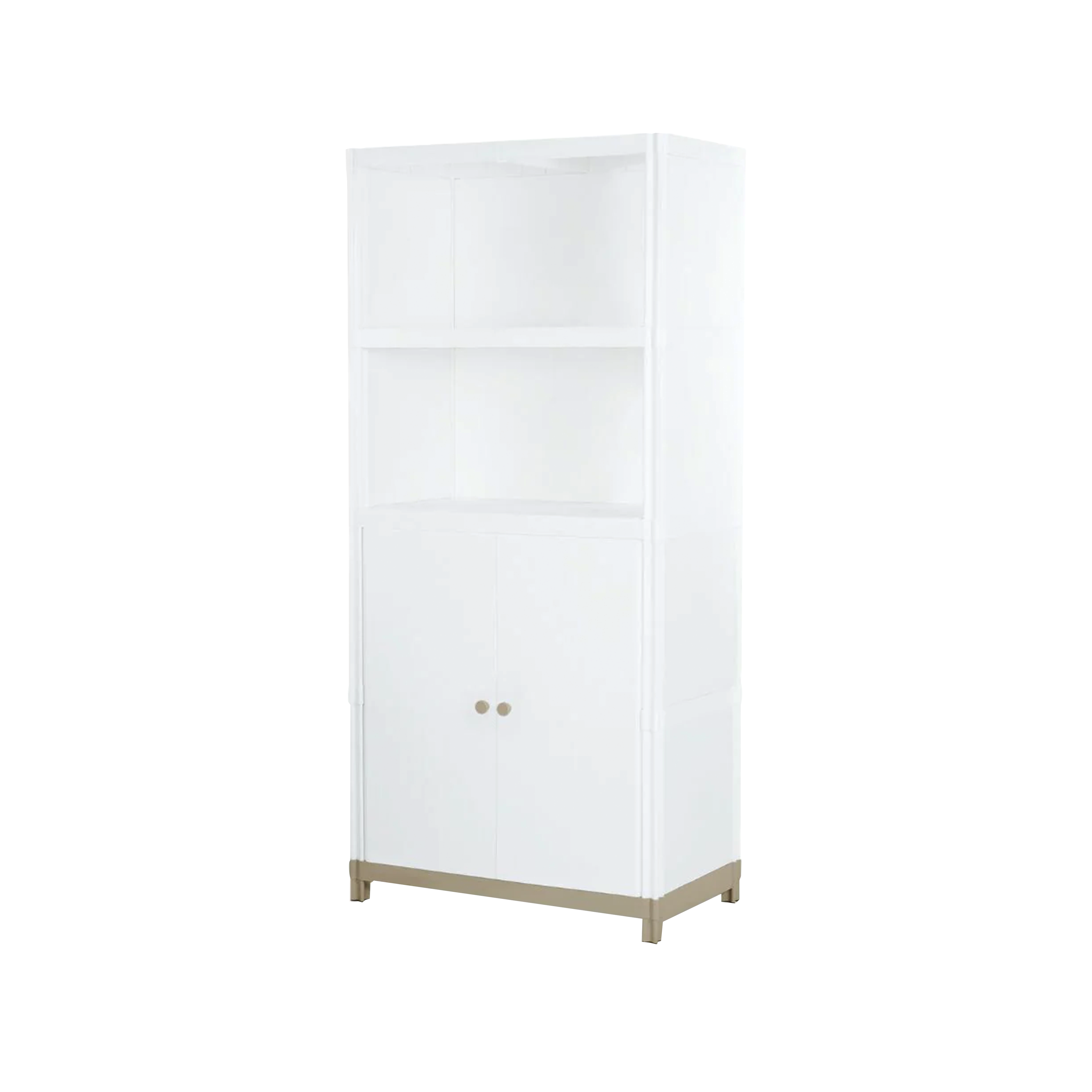 Flo Tall Shelf Storage Cabinet - Snow - Assembled
