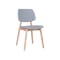 Riley Dining Chair with Cushioned Backrest - Oak, Light Grey - 4