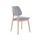 Riley Dining Chair with Cushioned Backrest - Oak, Light Grey - 2