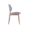 Riley Dining Chair with Cushioned Backrest - Oak, Light Grey - 3
