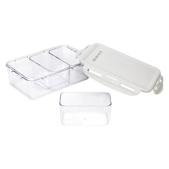 LocknLock Bisfree Stackable Airtight Food Container with Divider 1L - 2