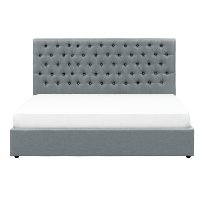 Isabelle King Storage Bed - Seal Grey (Velvet) - 0