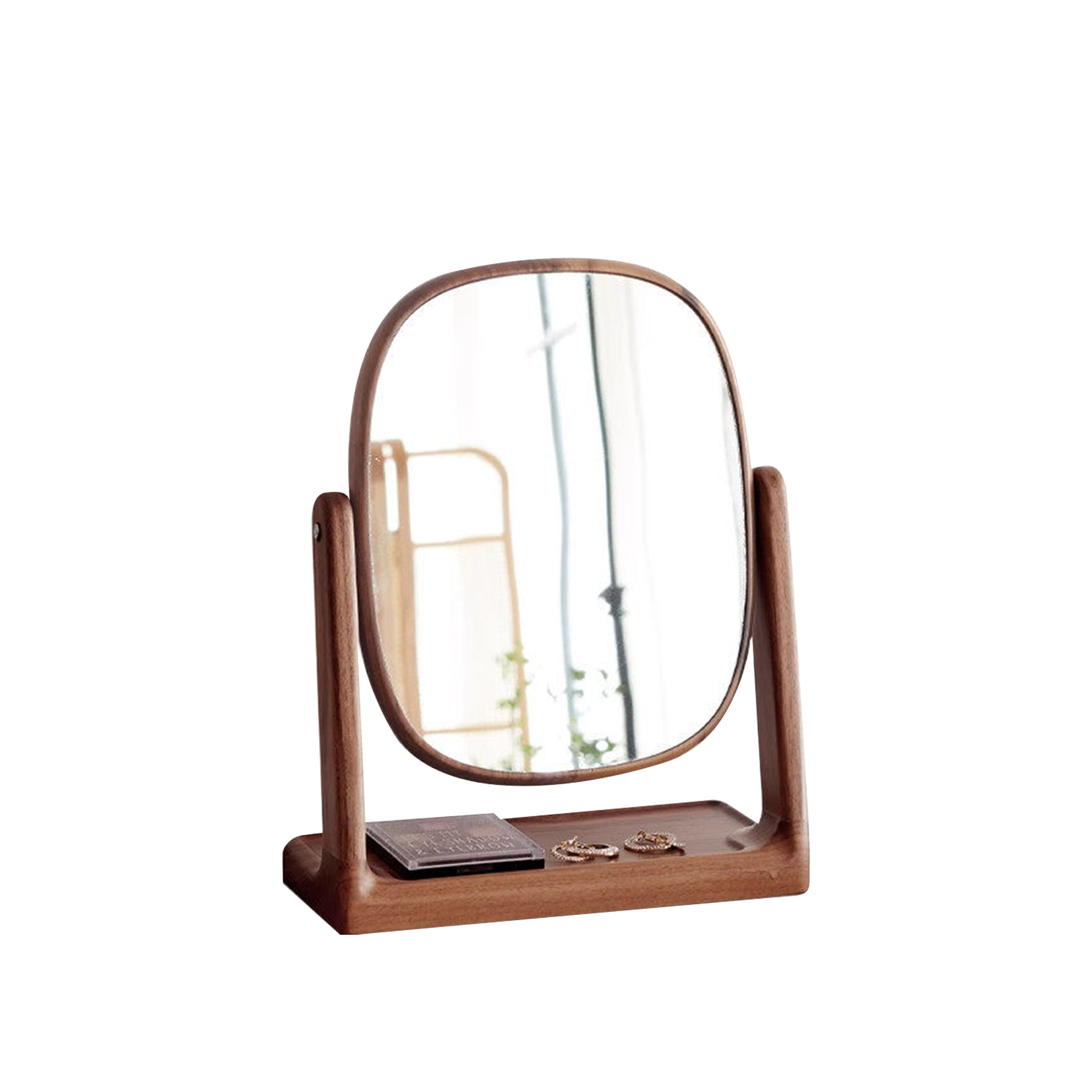 Lisa Vanity Mirror (2 Sizes) - Walnut