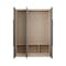Lucca 3 Door Wardrobe 5 - Graphite Linen, Herringbone Oak
