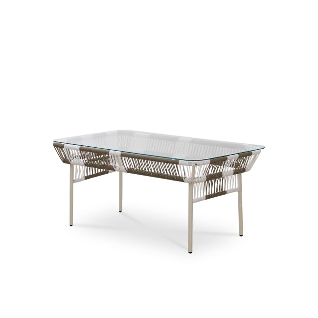 Beckett Coffee Table - White, Taupe - 1