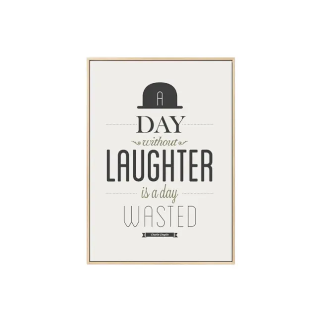 Laughter Inspirational Quote Wall Framed Canvas 30 x 40 cm - 8