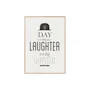 Laughter Inspirational Quote Wall Framed Canvas 30 x 40 cm - 7