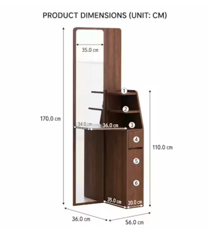 Ronda Dressing Table - Walnut - 12
