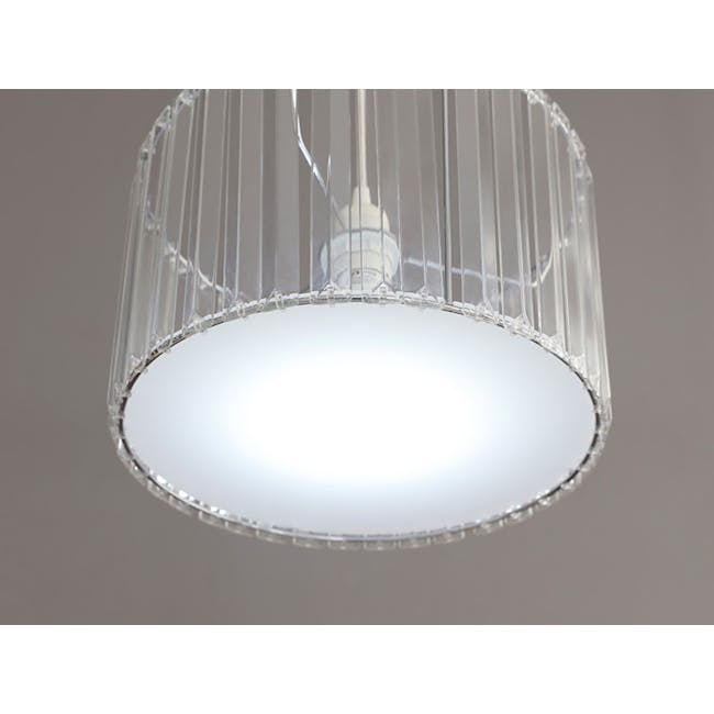Acril Lampshade - 9 - Clear, modern, elegant, minimalist, pendant light, circular design, translucent material, white