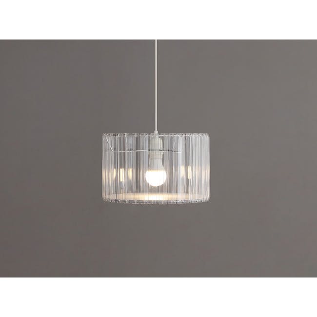 Acril Lampshade - 6 - Clear, modern, minimalist, pendant, hanging light fixture, cylindrical design, translucent material