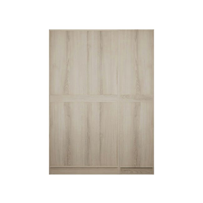 Lucca 3 Door Wardrobe 1 - Matte White, White Oak - 9