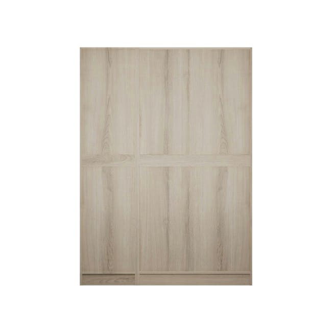 Lucca 3 Door Wardrobe 1 - Matte White, White Oak - 4