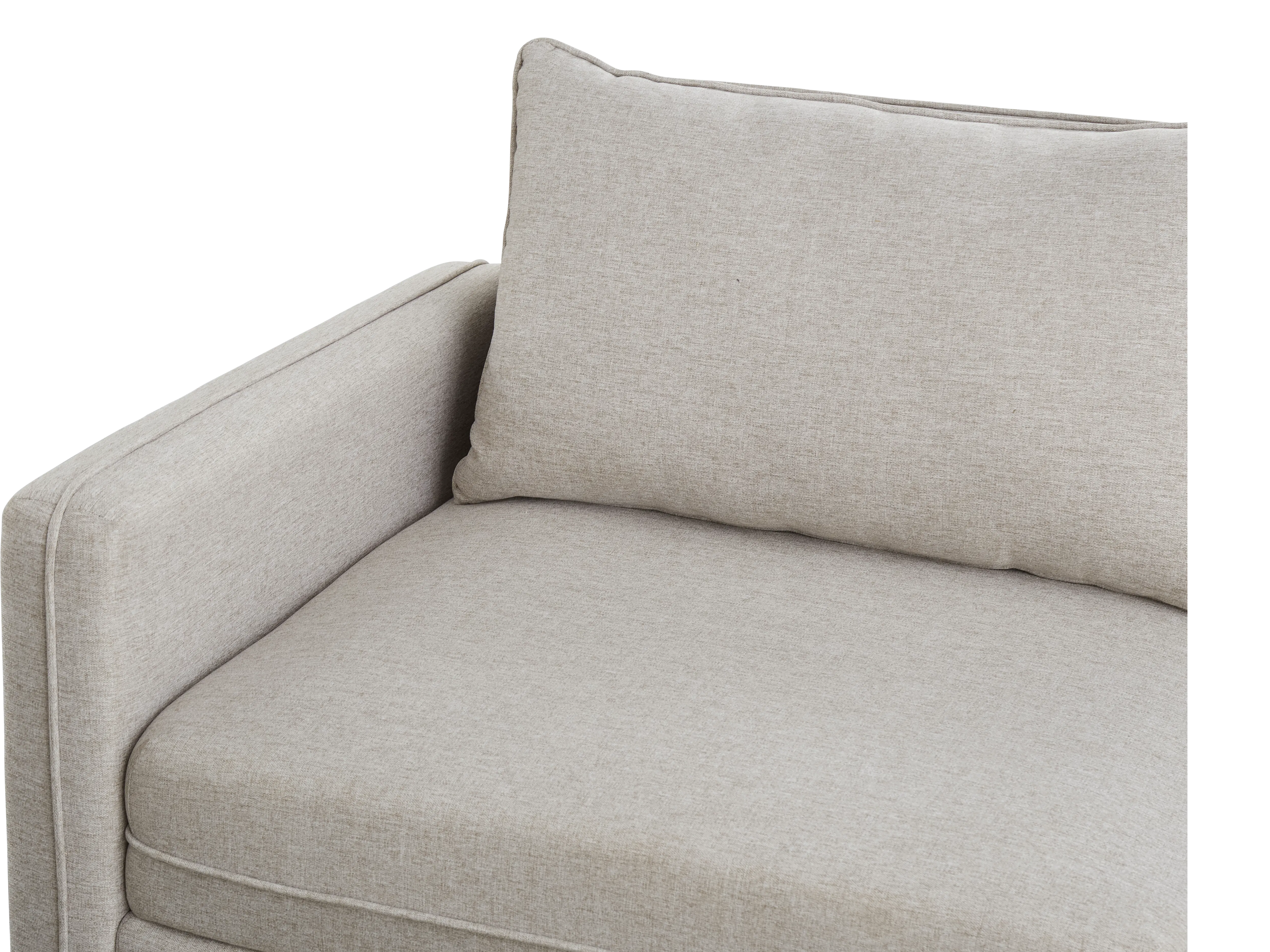 Cameron 3 Seater Storage Sofa - Sand (Fabric) - 9 - Light beige upholstered sofa, textured fabric, modern design