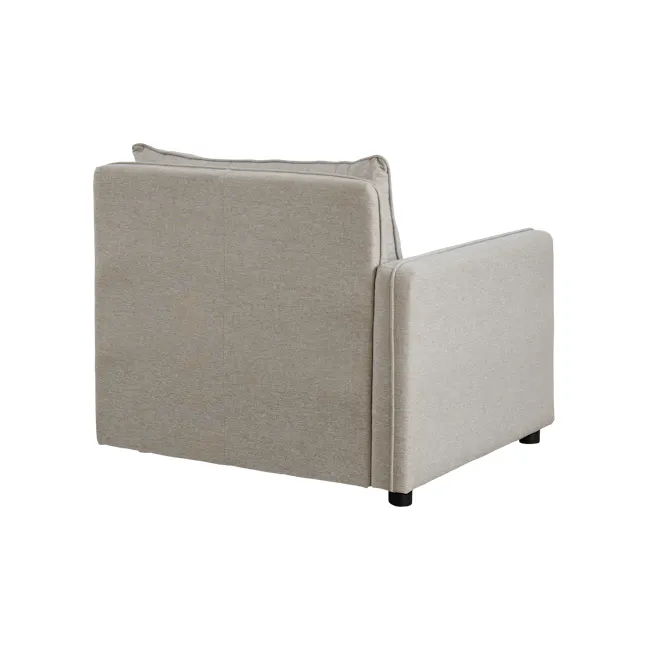 Cameron 4 Seater Sectional Storage Sofa - Sand (Fabric) - 28 - Cream upholstered sofa, beige fabric texture, modern design