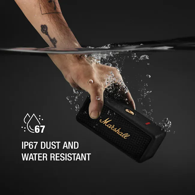Marshall Emberton III - Black - 3 - Water-resistant, dust-proof, IP67 rating, sleek design, rugged build, waterproof