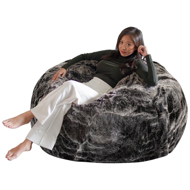 SoftRock Arcadian Bean Bag - Angora Grey (Luxe) - 2