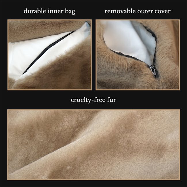 SoftRock Arcadian Bean Bag - Angora Grey (Luxe) - 6