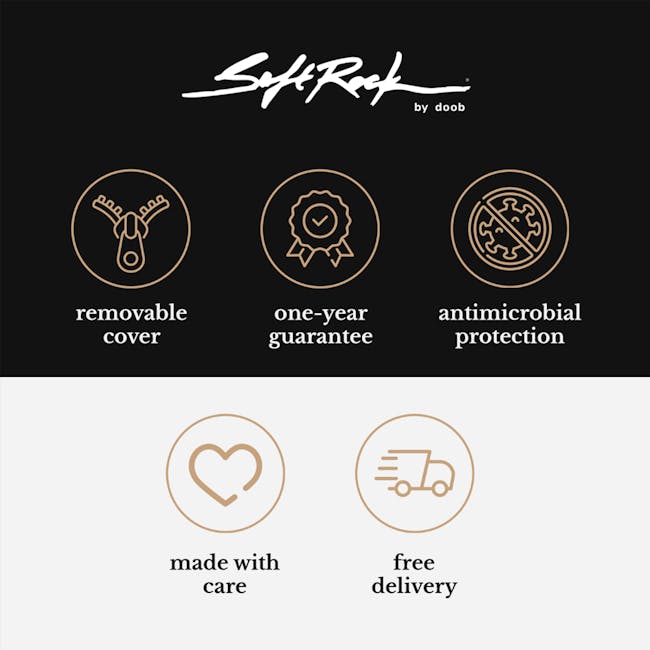 SoftRock Arcadian Bean Bag - Angora Grey (Luxe) - 10