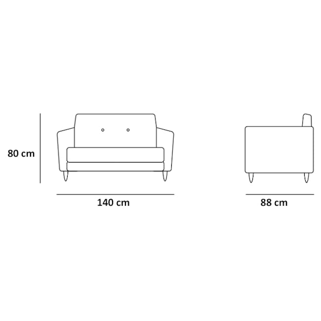 Evan 2 Seater Sofa with Evan Armchair - Slate - 3